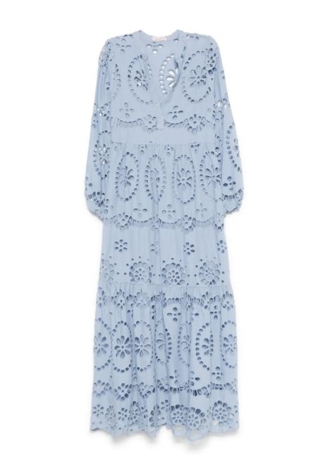Abito donna con scollo a V SAINT BARTH | SYV0001 SYLVIA00379H COTTON SANGALLO EMBRY36
